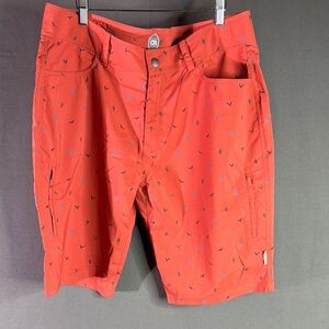 Club Ride Apparel orange bird‎ and Cactus Print Shorts size XL men’s